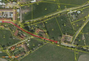 příjezd do Jelma - směr z Lišova